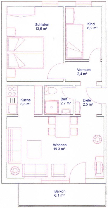 Grundriss Wohnung